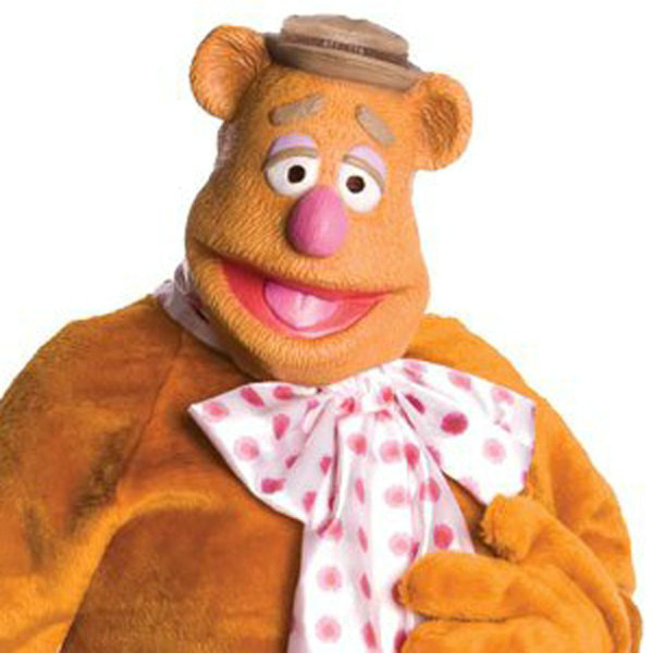 The Muppets Fozzie Bear Deluxe Overhead Latex Mask Adult - Click Image to Close