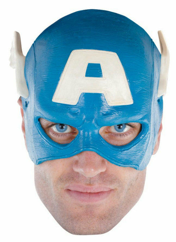 Captain America Vinyl Adult 1/4 Mask