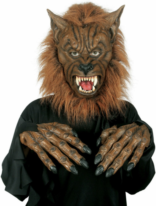 Werewolf Mask with Hands Adult - Click Image to Close