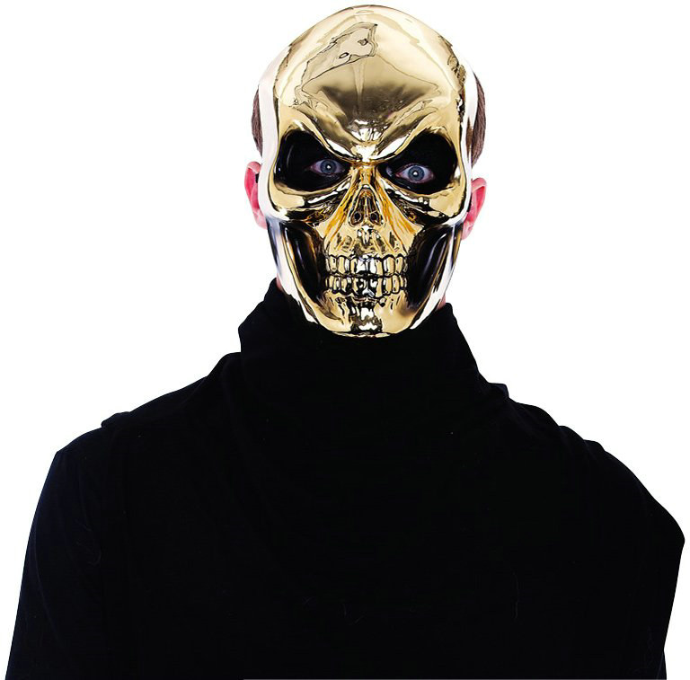 Gold Skull Mask Adult - Click Image to Close