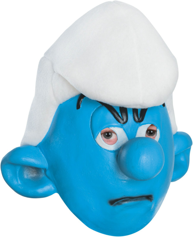 The Smurfs - Grouchy Smurf 3/4 Adult Mask
