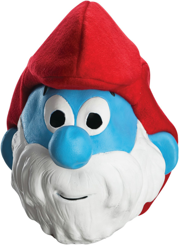 The Smurfs - Papa Smurf 3/4 Adult Mask - Click Image to Close