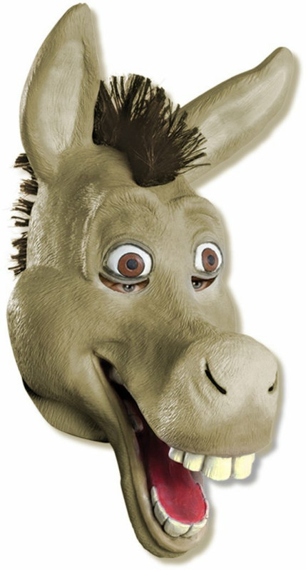 Shrek Forever After - Donkey 3/4 Vinyl Adult Mask - Click Image to Close