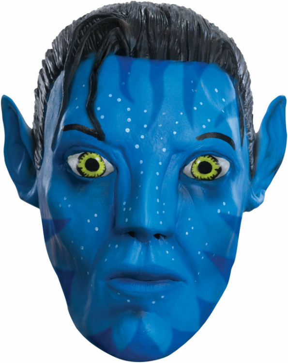 Avatar Movie Jake Sully 3/4 Vinyl Adult Mask - Click Image to Close