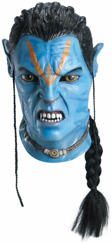 Avatar Movie Jake Sully Overhead Latex Adult Mask - Click Image to Close