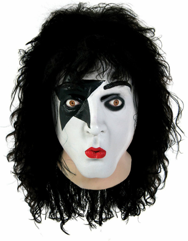 KISS - Starchild Latex Full Mask With Hair Adult - Click Image to Close