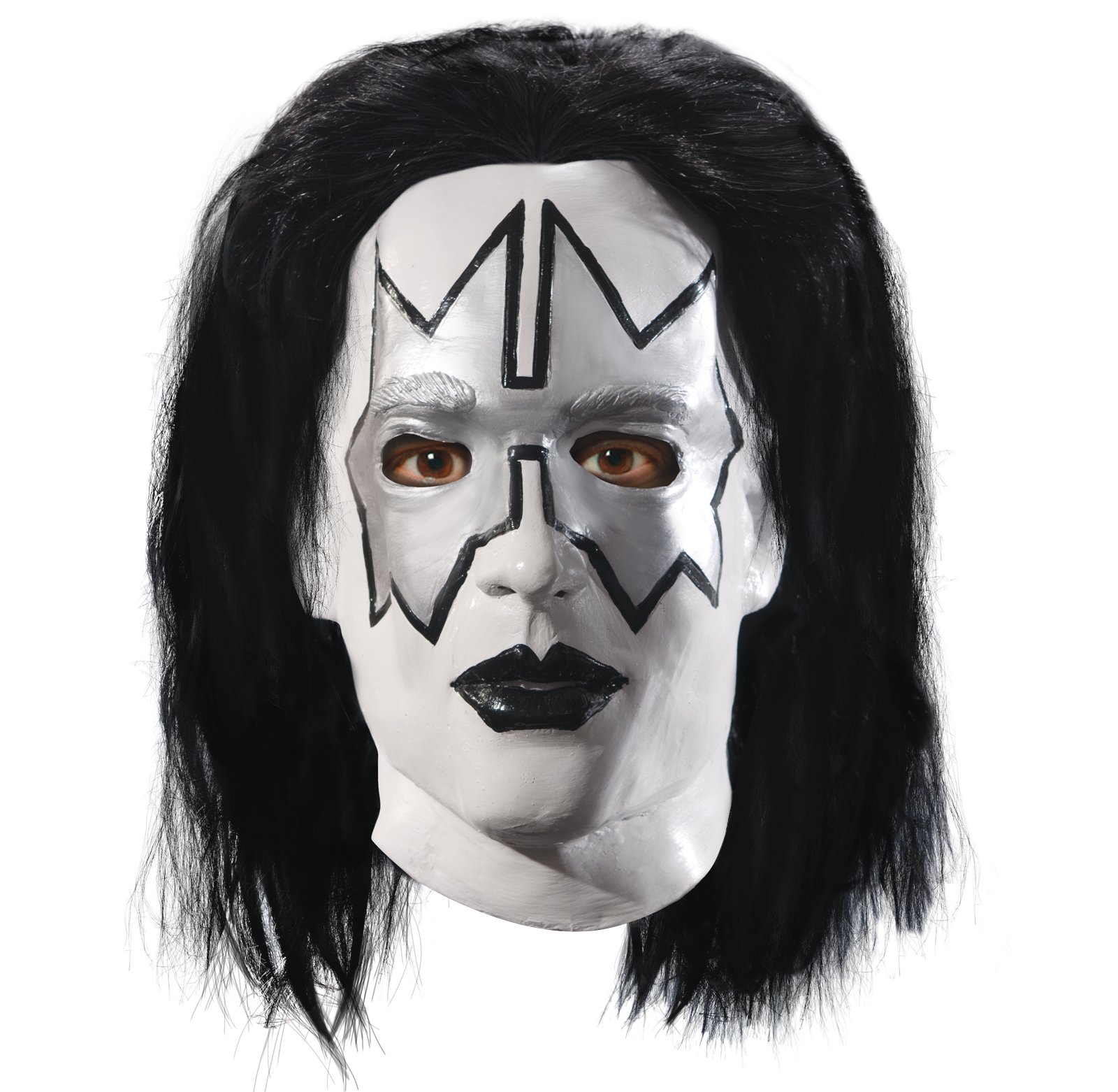 KISS - Spaceman Latex Full Mask With Hair Adult - Click Image to Close