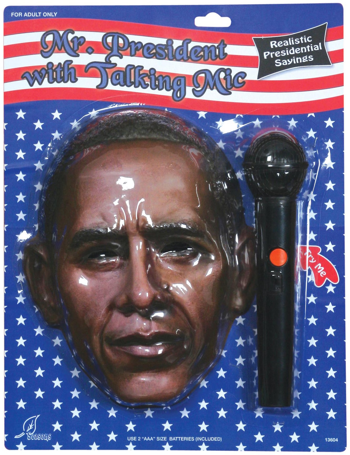 Mr. President Mask With Talking Microphone (Adult) - Click Image to Close
