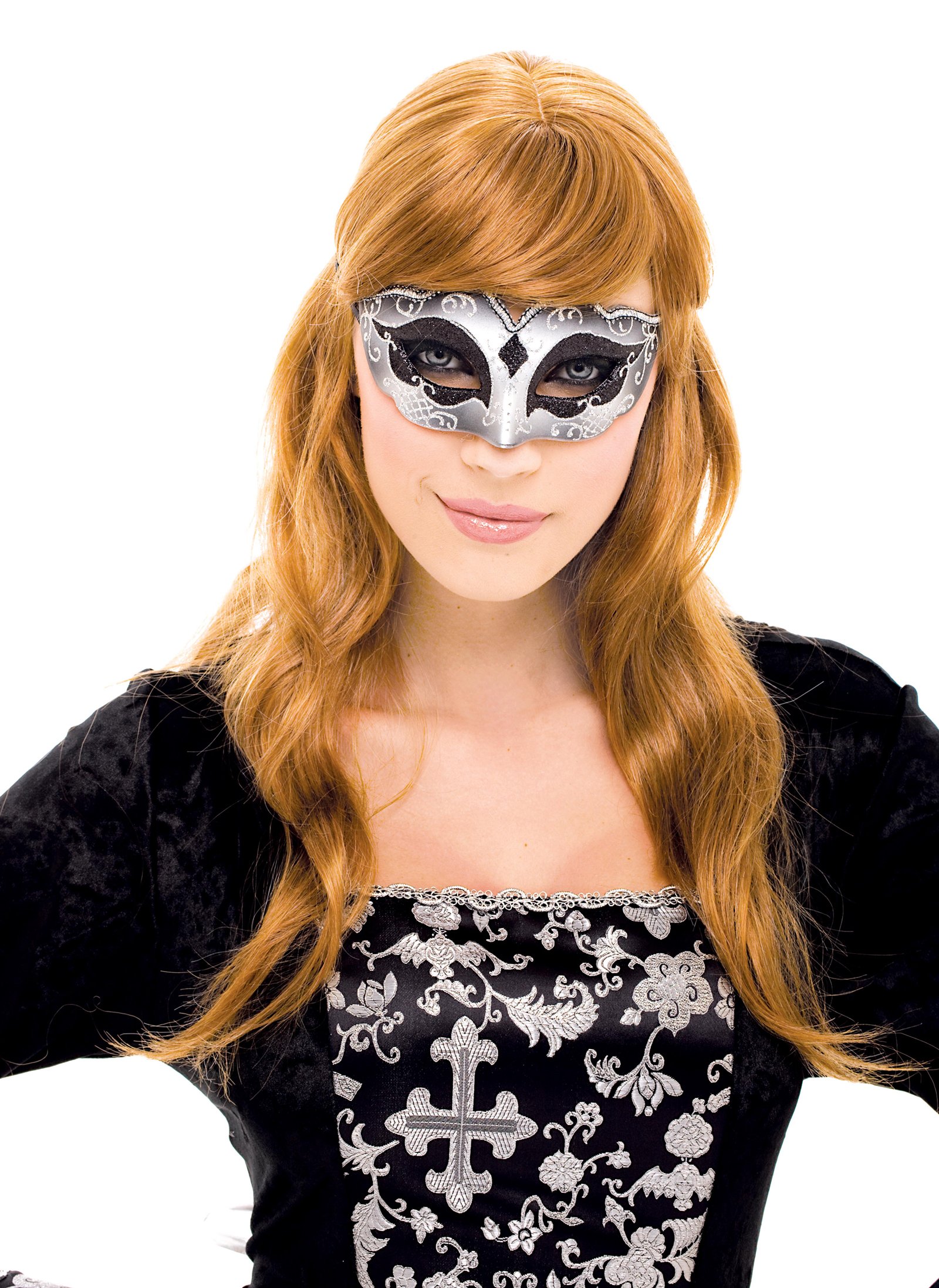 Masquerade Black Mask Adult - Click Image to Close