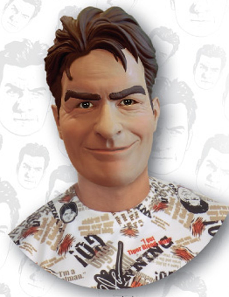 Charlie Sheen Vinyl Mask (Adult) - Click Image to Close