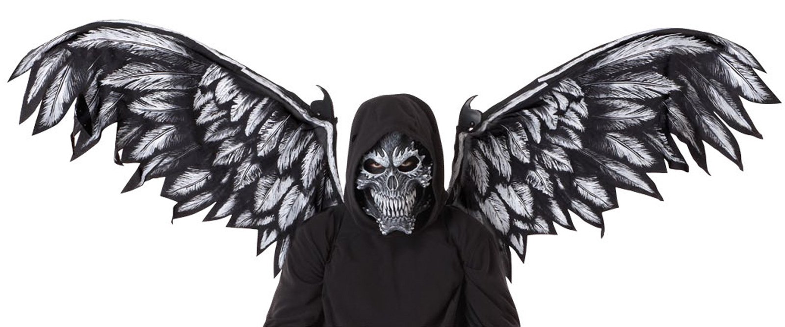 Fallen Angel Adult Mask and Wings Kit - Click Image to Close