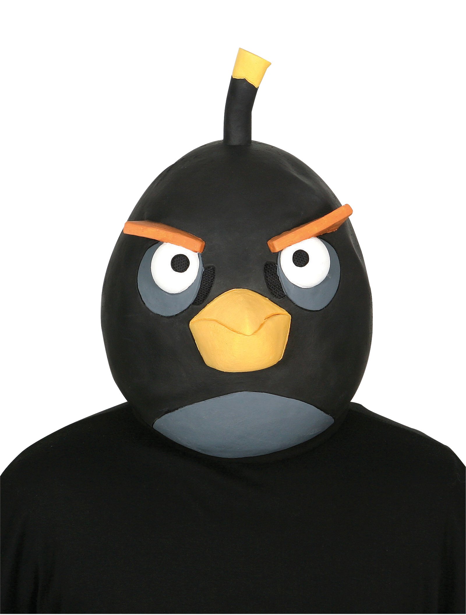 Angry Birds Black Bird Latex Mask Adult - Click Image to Close