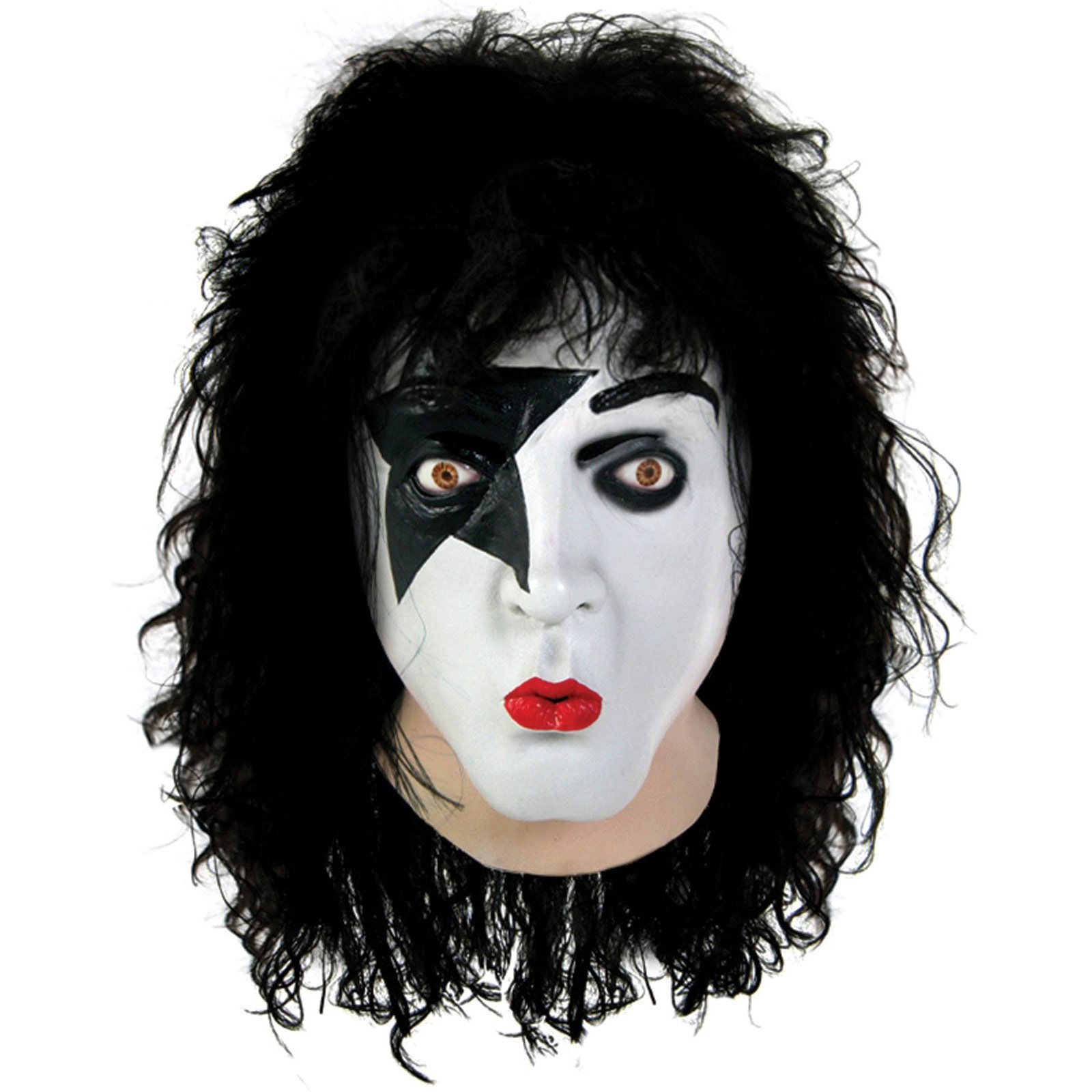 KISS Starchild Latex Full Mask With Hair Adult - Click Image to Close