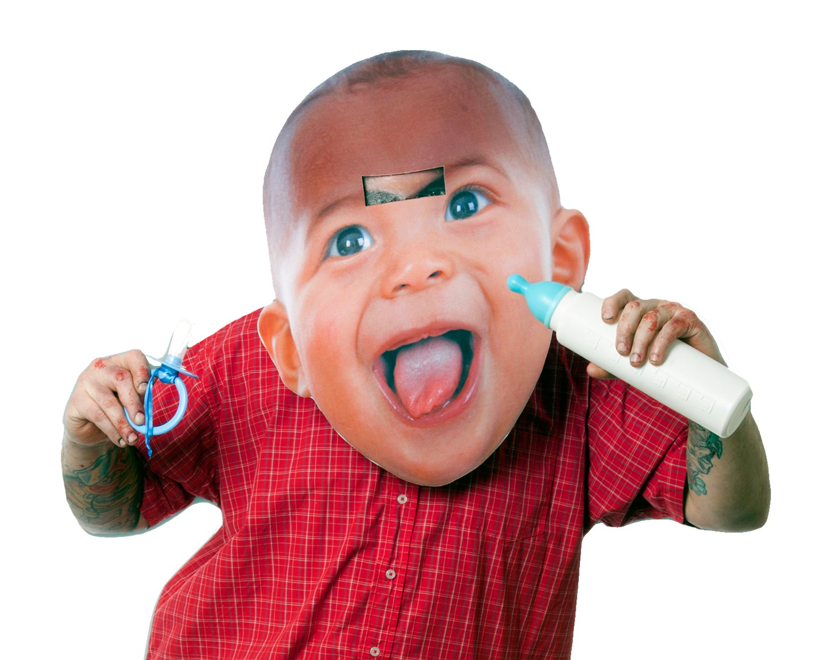 Big Head Baby Adult Mask - Click Image to Close