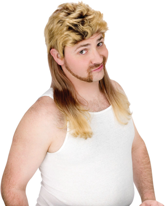 Super Mullet (Blonde) Wig Adult - Click Image to Close