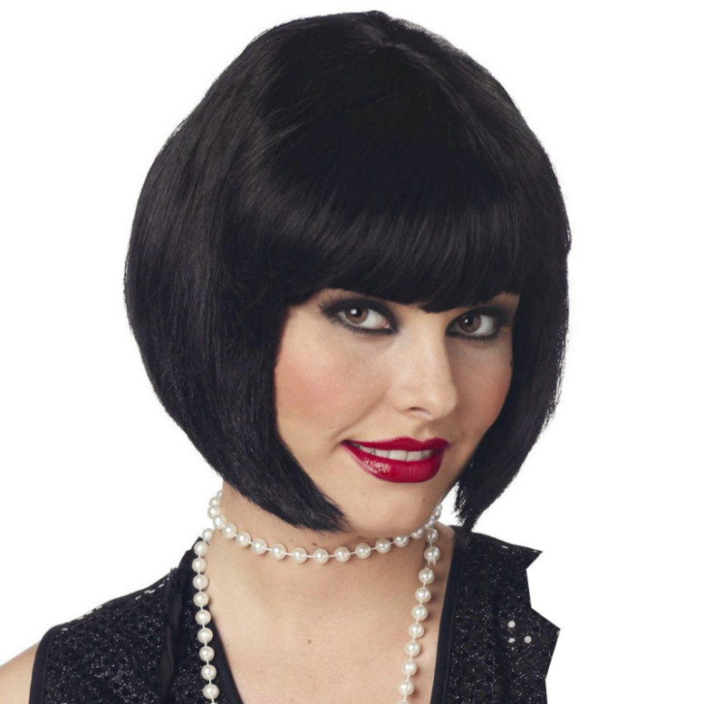 Flapper Wig (Black) - Click Image to Close