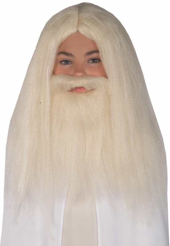 Gandalf Wig & Beard - Lord of the Rings - Click Image to Close