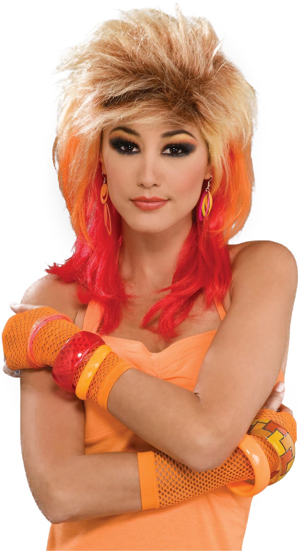 80's Glam Wig (Multi-Colored) Adult