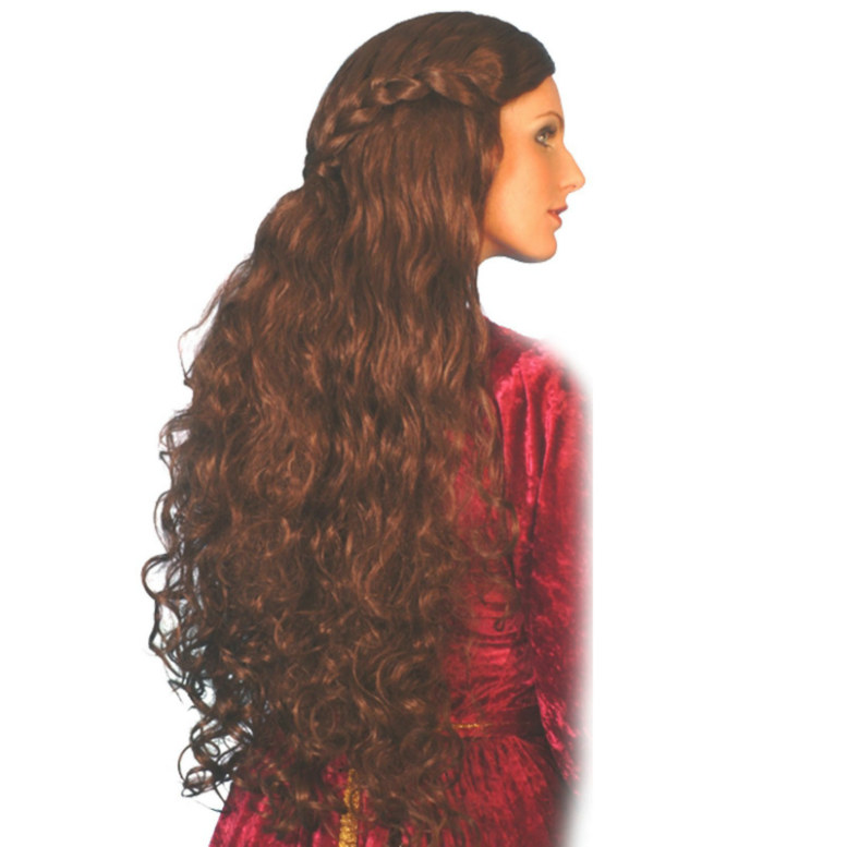 Medieval Long Brown Adult Wig