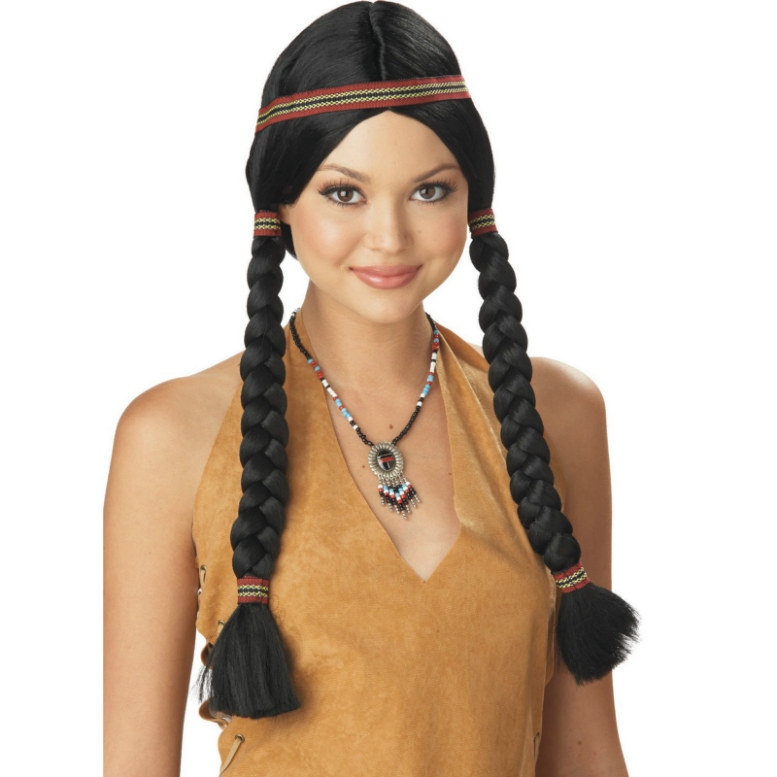 Indian Maiden (Black) Wig - Click Image to Close