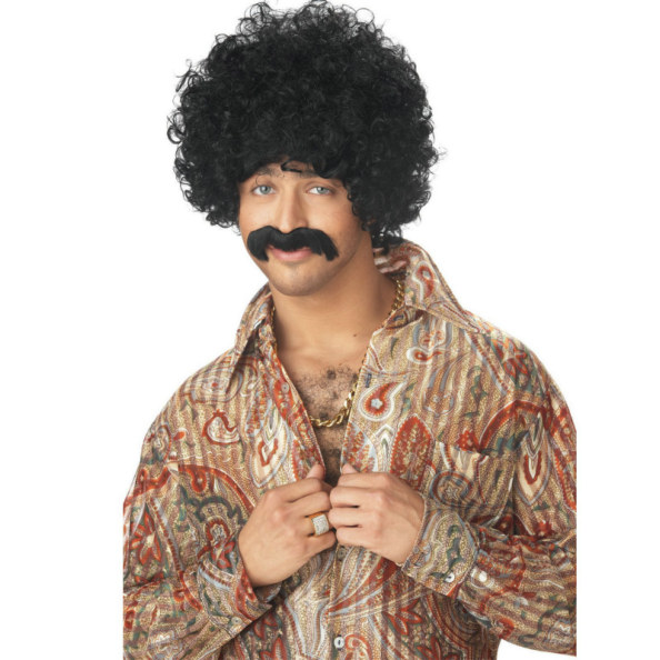 70's Pornstar Wig and Moustache - Click Image to Close