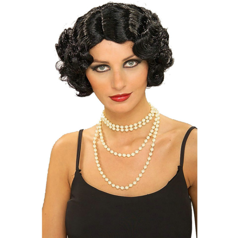 Flapper Wavy Wig (Black)