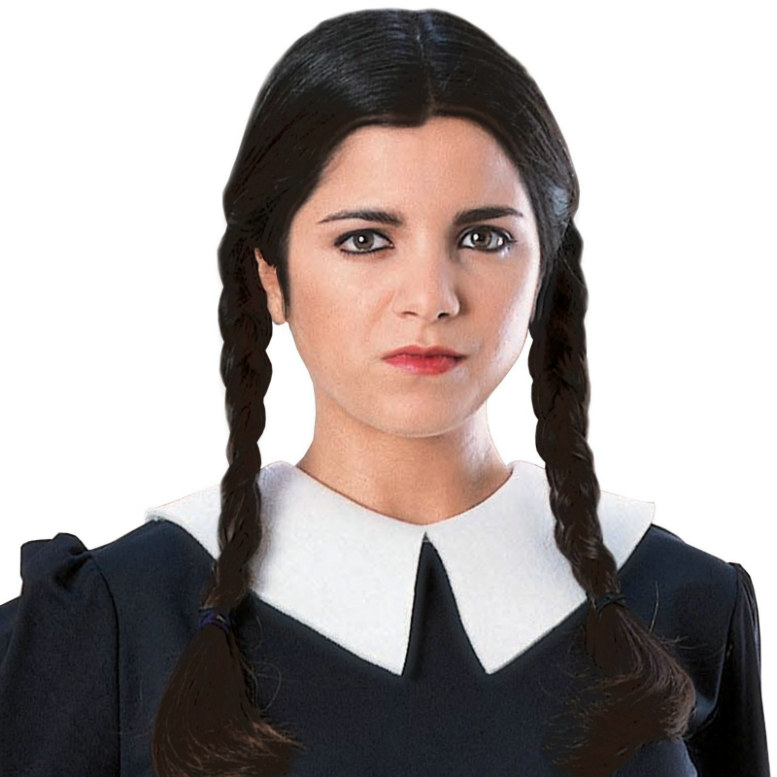 The Addams Family Wednesday Wig Adult - Click Image to Close