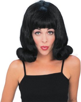 Flip Wig (Black) Adult - Click Image to Close