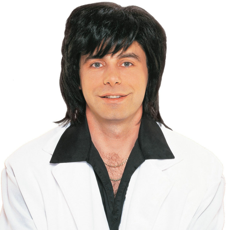 70's Shag Wig (Black) - Click Image to Close