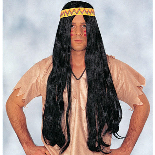 Long Hippie Wig with Headband (Blonde) - Click Image to Close