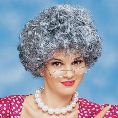 Mom Wig - Grey - Click Image to Close