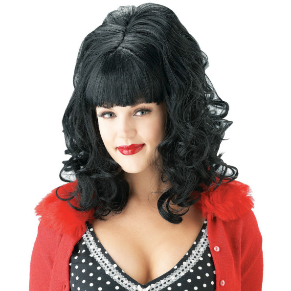 60's Teaser Wig Black - Click Image to Close