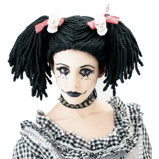 Gothic Rag Doll Wig Teen - Click Image to Close