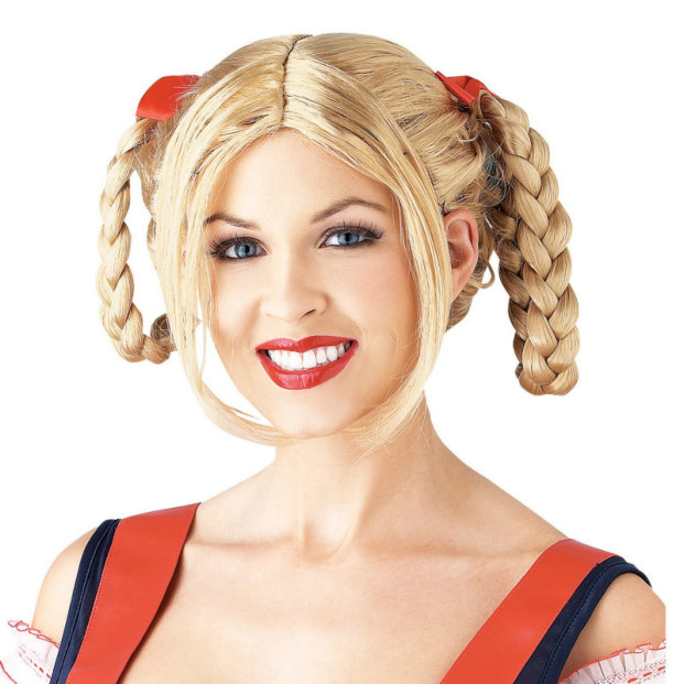 Milkmaid Wig -Blonde - Click Image to Close