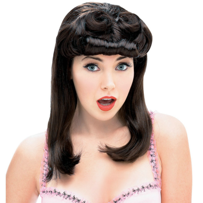 Pinup Wig - Brown - Click Image to Close