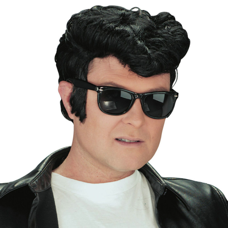 Greaser Wig (Black) - Click Image to Close