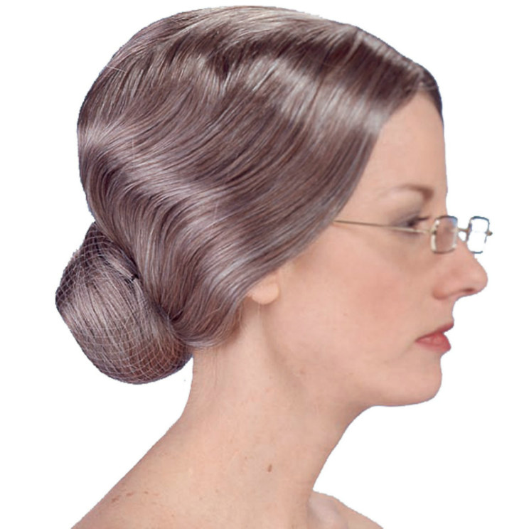 Deluxe Old Lady Wig - Click Image to Close