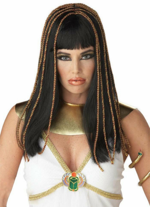 Egyptian Princess Wig - Black - Click Image to Close