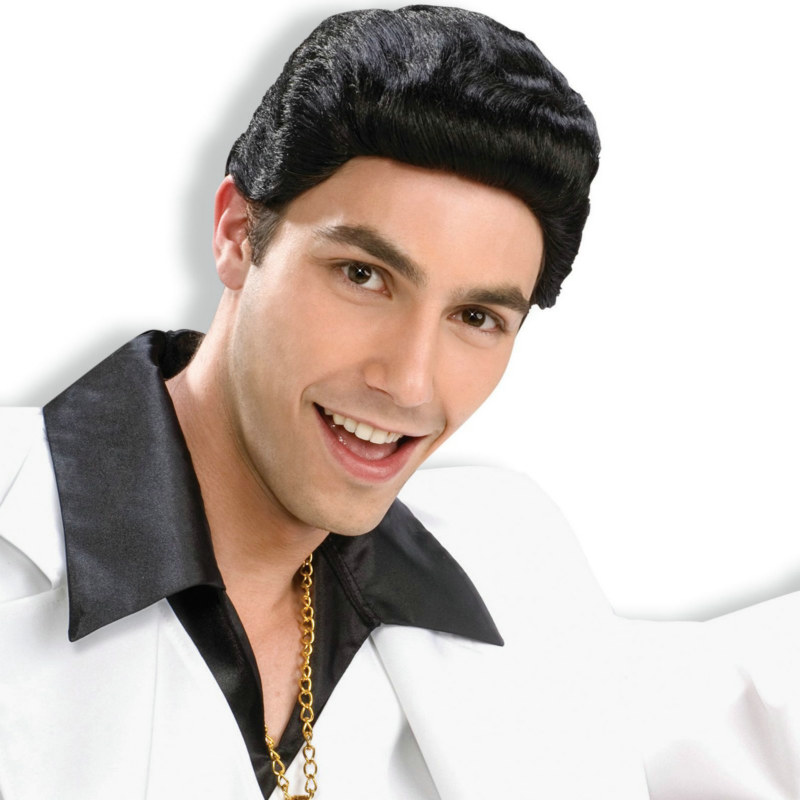 Disco Dude Black Wig - Click Image to Close