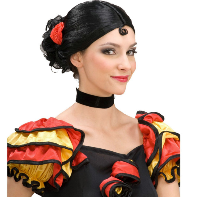 Spanish Senorita Wig - Click Image to Close