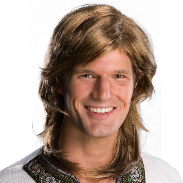 70s Guy Brown Wig Adult - Click Image to Close