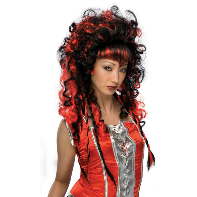 Frighten Vamp Wig Adult - Click Image to Close