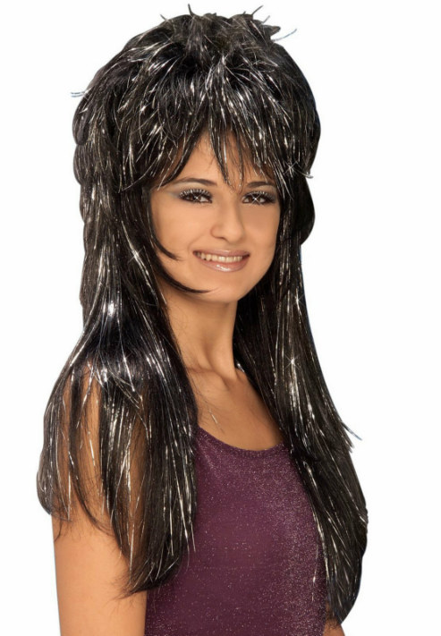 Tinsel Rocker Adult Wig - Click Image to Close