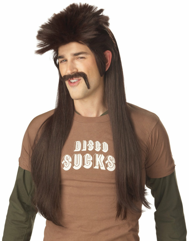 Mississippi Mud Flap Brown Adult Wig - Click Image to Close