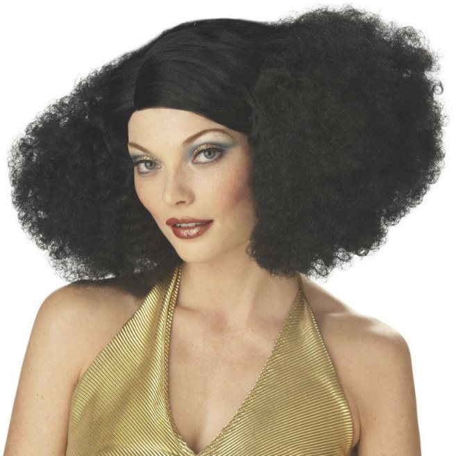 Disco Sensation (Black) Adult Wig - Click Image to Close