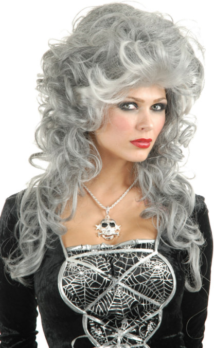 Silver Glam Witch Adult Wig - Click Image to Close