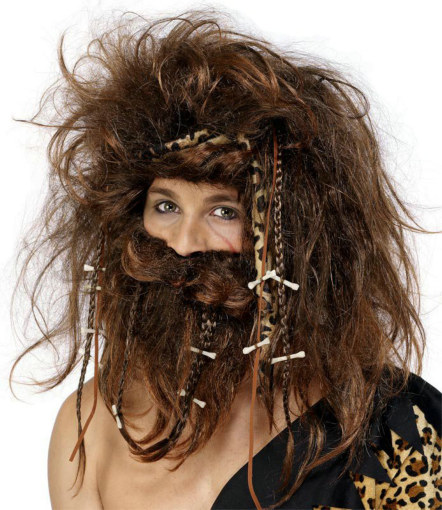 Caveman Wig With Beard Adult