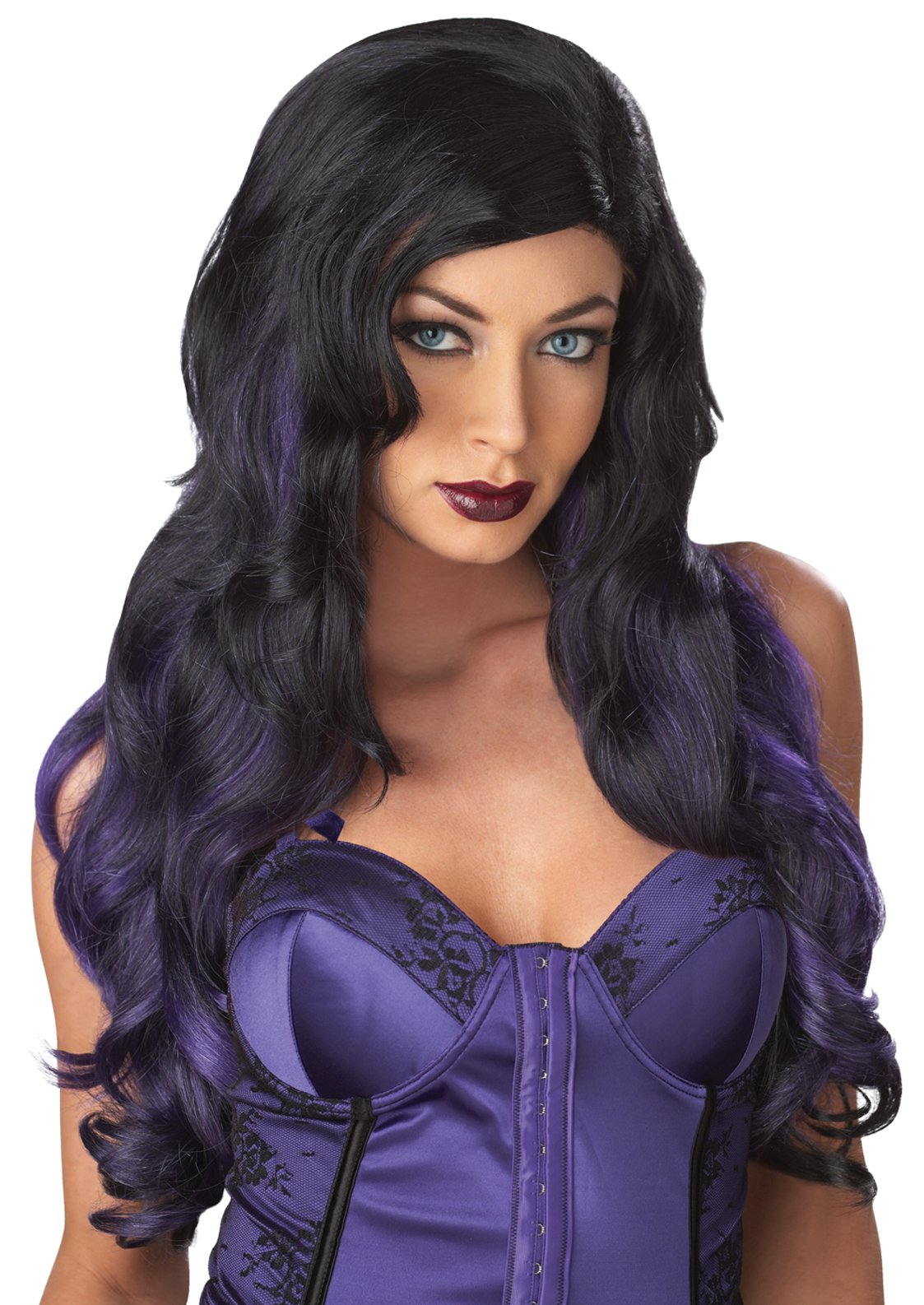 Fatal Beauty (Black / Purple) Adult Wig