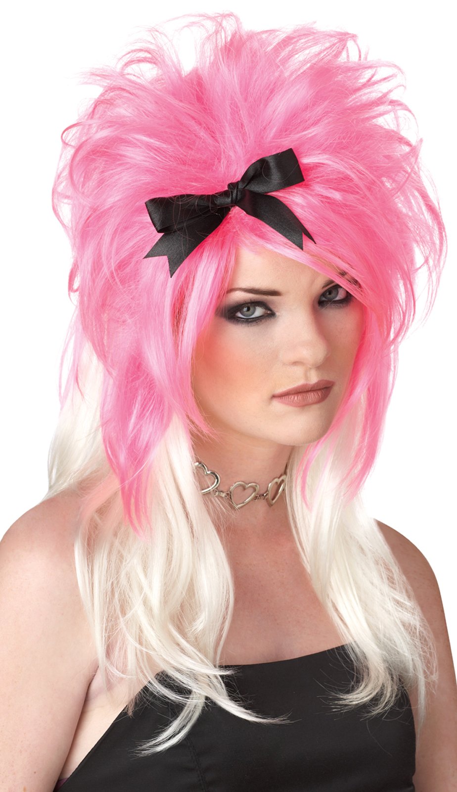 Get Over It (Pink / White) Adult Wig - Click Image to Close