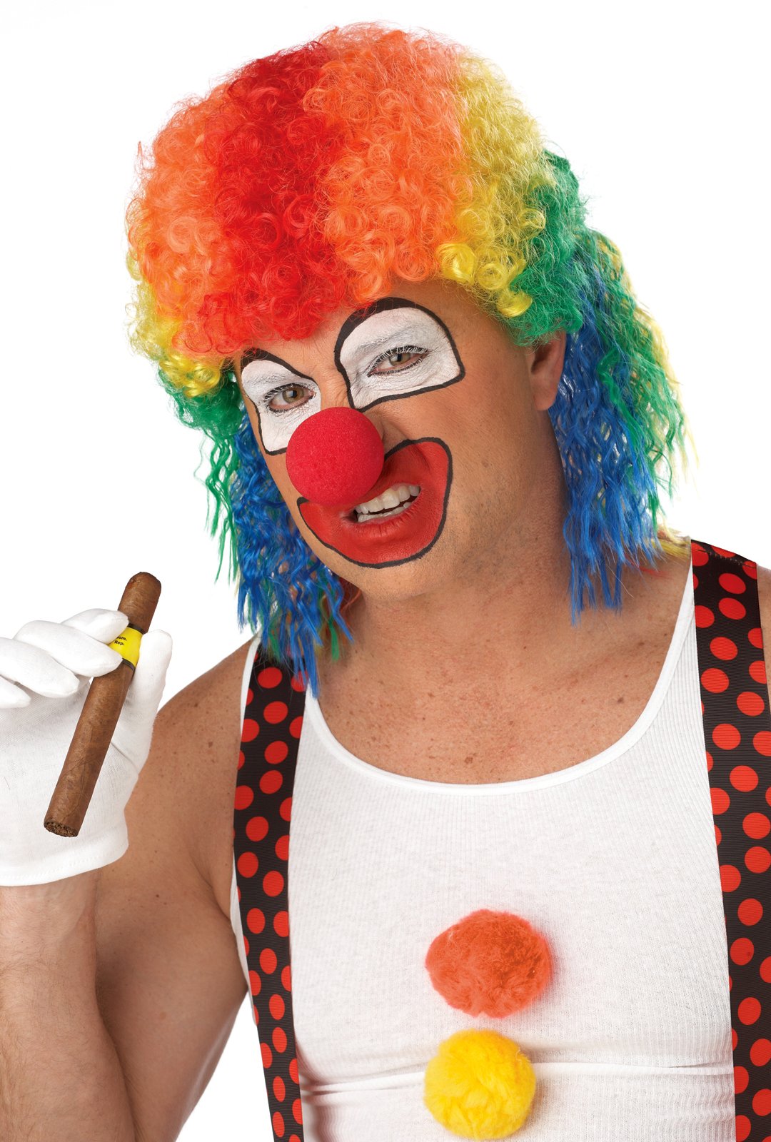 Clown Mullet Adult Wig